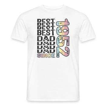 Best dad in the world since 1952 Father's Day - Men's T-Shirt - white - Front - AI Model Male 178 dark (178cm)