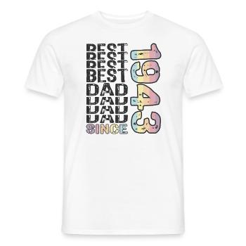 Best dad in the world since 1943 Father's Day - Men's T-Shirt - white - Front - AI Model Male 178 dark (178cm)
