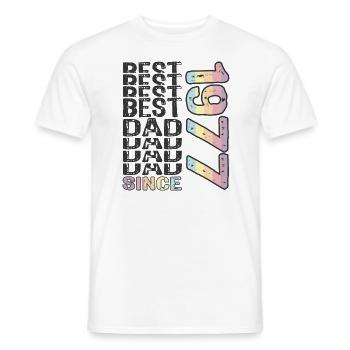 Bester Papa der Welt seit 1977 Vatertag - Männer T-Shirt - Weiß - Vorne - AI Model Male 178 dark (178cm)