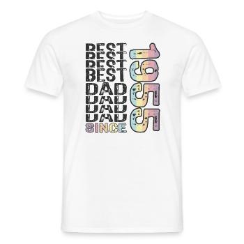 Best dad in the world since 1955 Father's Day - Men's T-Shirt - white - Front - AI Model Male 178 dark (178cm)