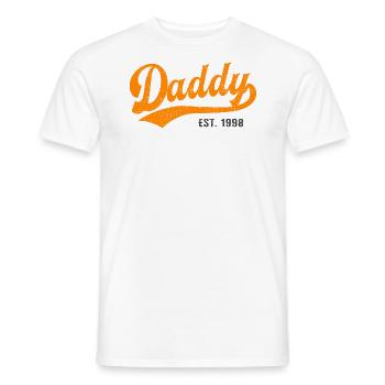 Daddy - Meilleur papa papa du monde - est. 1998 - T-shirt homme - blanc - Devant - AI Model Male 178 dark (178cm)