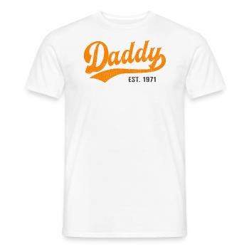 Daddy - Bester Dad Daddy Papa der Welt - est. 1971 - Männer T-Shirt - Weiß - Vorne - AI Model Male 178 dark (178cm)