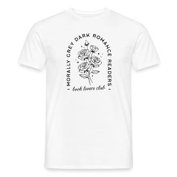 Dark romance books lover club - Men's T-Shirt - white - Front - AI Model Male 178 dark (178cm)