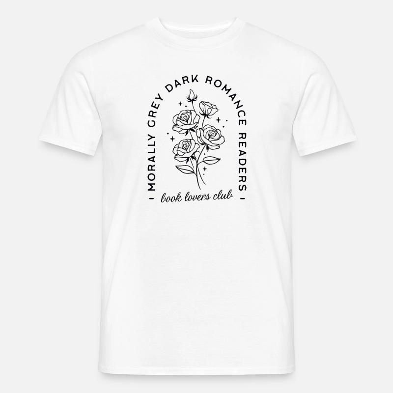 Dunkle Liebesromane Ästhetik - Männer T-Shirt - Weiß
