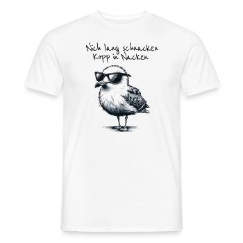 Ne parlez pas longuement la tête dans le cou - T-shirt homme - blanc - Devant - AI Model Male 178 dark (178cm)
