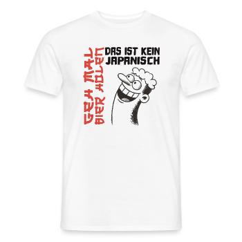 Das ist kein Japanisch Geh mal Bier holen Malle - Männer T-Shirt - Weiß - Vorne - AI Model Male 178 dark (178cm)