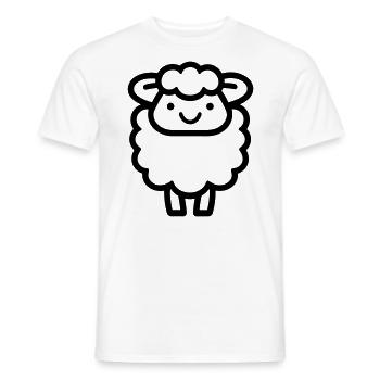 sheep - Men's T-Shirt - white - Front - AI Model Male 178 dark (178cm)