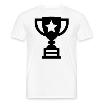 trophy - Men's T-Shirt - white - Front - AI Model Male 178 dark (178cm)