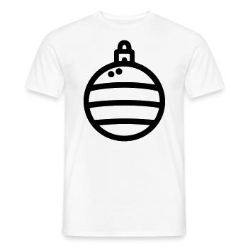 Boule de Noël - T-shirt homme - blanc - Devant - AI Model Male 178 dark (178cm)