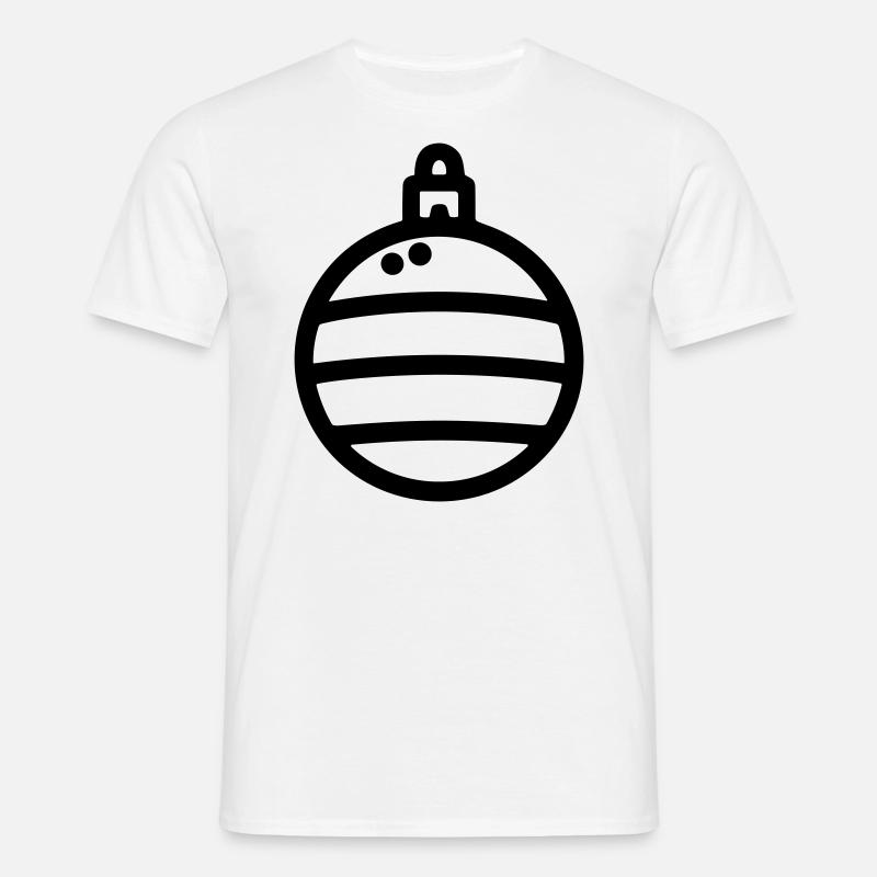 Weihnachtskugel - Männer T-Shirt - Weiß