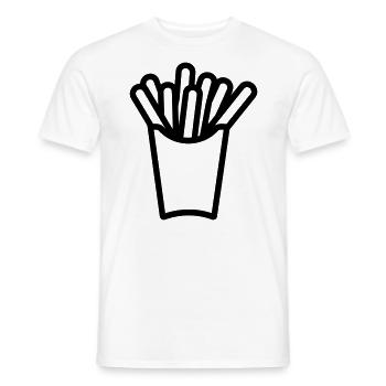 French fries - Men's T-Shirt - white - Front - AI Model Male 178 dark (178cm)