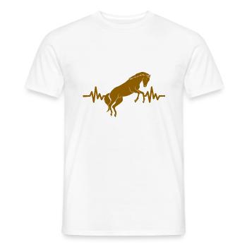 Heartbeat - Horse Stallion Mare Ross Equestrian - Men's T-Shirt - white - Front - AI Model Male 178 dark (178cm)