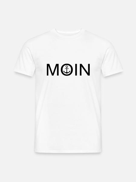 Moin Anker Hamburg Norddeutschland Hafen Maritim - Männer T-Shirt - Weiß