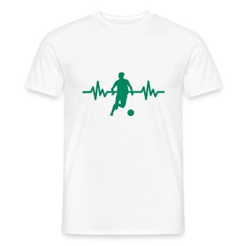 Herzschlag - Soccer / Sportverein Kicker Fußball - Männer T-Shirt - Weiß - Vorne - AI Model Male 178 dark (178cm)