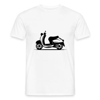 Mobylette - Scooter - T-shirt homme - blanc - Devant - AI Model Male 178 dark (178cm)