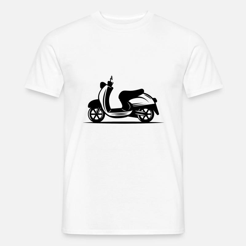 Mofa - Motorroller - Moped - Männer T-Shirt - Weiß
