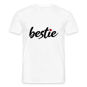 bestie - Männer T-Shirt - Weiß - Vorne - AI Model Male 178 dark (178cm)