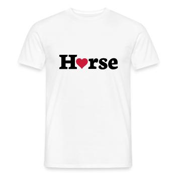 coeur de cheval - T-shirt homme - blanc - Devant - AI Model Male 178 dark (178cm)