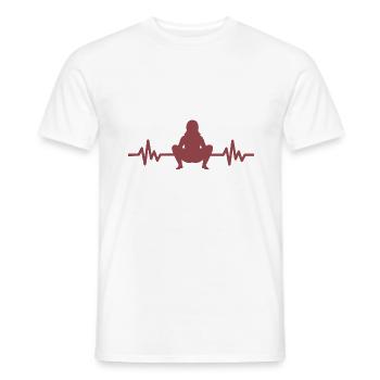 Heartbeat Gymnastics - Meditation Gymnastics Yoga - Men's T-Shirt - white - Front - AI Model Male 178 dark (178cm)