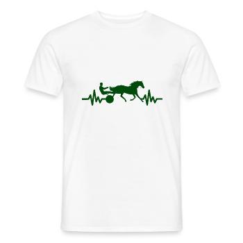 Heartbeat - Horse Stallion Mare Ross Equestrian - Men's T-Shirt - white - Front - AI Model Male 178 dark (178cm)