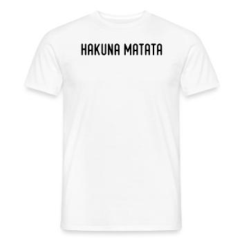 HakunaMatata pas de problème - T-shirt homme - blanc - Devant - AI Model Male 178 dark (178cm)