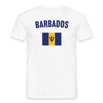 Barbados Flagge - Männer T-Shirt - Weiß - Vorne - AI Model Male 178 dark (178cm)
