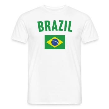 Brasilien Flagge - Männer T-Shirt - Weiß - Vorne - AI Model Male 178 dark (178cm)