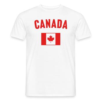 Canada Flag - Men's T-Shirt - white - Front - AI Model Male 178 dark (178cm)