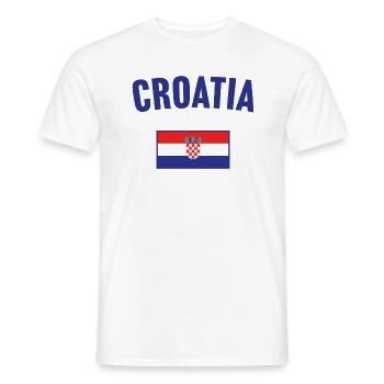 Croatia Flag - Men's T-Shirt - white - Front - AI Model Male 178 dark (178cm)