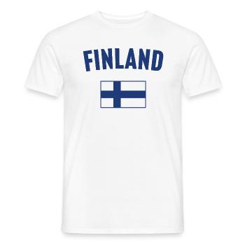 Finnland Flagge - Männer T-Shirt - Weiß - Vorne - AI Model Male 178 dark (178cm)
