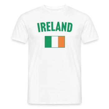 Ireland Flag - Men's T-Shirt - white - Front - AI Model Male 178 dark (178cm)