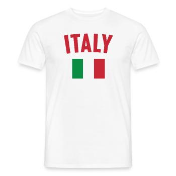 Italien Flagge - Männer T-Shirt - Weiß - Vorne - AI Model Male 178 dark (178cm)