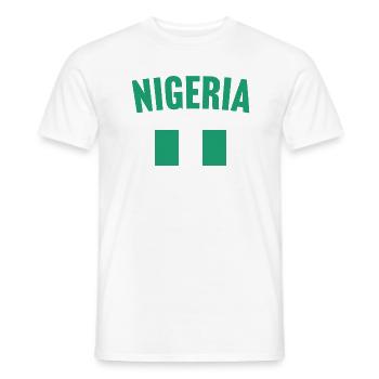 Drapeau du Nigeria - T-shirt homme - blanc - Devant - AI Model Male 178 dark (178cm)