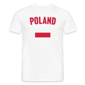 Poland Flag - Men's T-Shirt - white - Front - AI Model Male 178 dark (178cm)