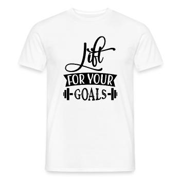 Lift pour vos objectifs - Citation fitness - T-shirt homme - blanc - Devant - AI Model Male 178 dark (178cm)