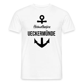 Heimathafen Ueckermünde - Männer T-Shirt - Weiß - Vorne - AI Model Male 178 dark (178cm)