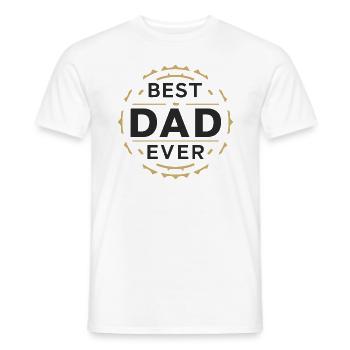 Best Dad Forever for Father's Day or Birthday - Men's T-Shirt - white - Front - AI Model Male 178 dark (178cm)