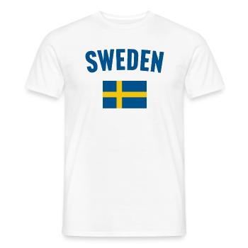 Schweden Flagge - Männer T-Shirt - Weiß - Vorne - AI Model Male 178 dark (178cm)