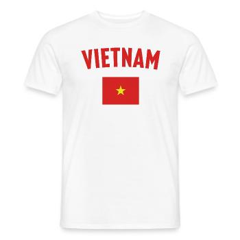 Vietnam Flag - Men's T-Shirt - white - Front - AI Model Male 178 dark (178cm)