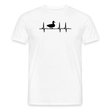 Gift for duck fans enthusiasts - Men's T-Shirt - white - Front - AI Model Male 178 dark (178cm)