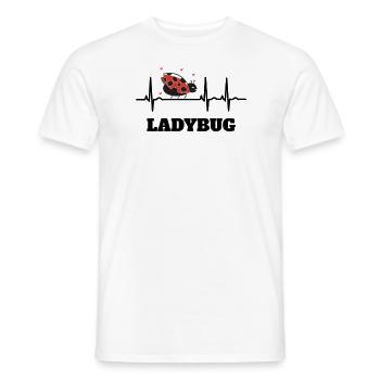 Marienkäfer Marienkäfer EKG Geschenkidee - Männer T-Shirt - Weiß - Vorne - AI Model Male 178 dark (178cm)