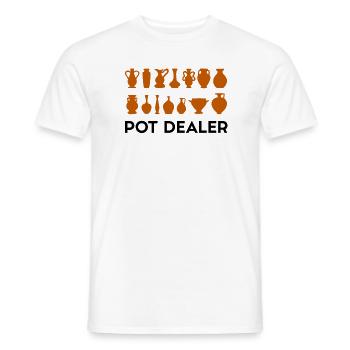 Potier en pot en pot drôle - T-shirt homme - blanc - Devant - AI Model Male 178 dark (178cm)