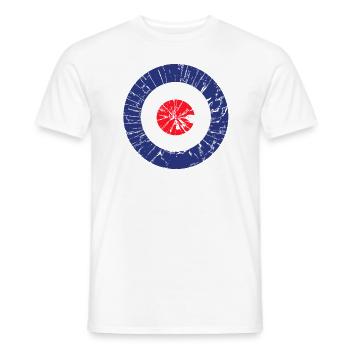 Britisch Target als gebrochenes Glas - Männer T-Shirt - Weiß - Vorne - AI Model Male 178 dark (178cm)