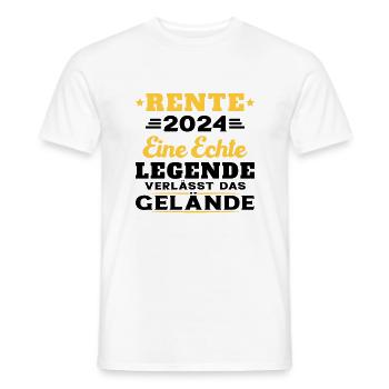 Humor Geschenk Rentner 2024, Rentner Im Jahr 2024 - Männer T-Shirt - Weiß - Vorne - AI Model Male 178 dark (178cm)