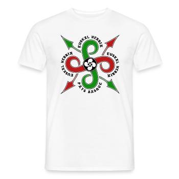 Croix Basque - T-shirt homme - blanc - Devant - AI Model Male 178 dark (178cm)