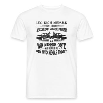 Abschleppdienst wir kennen Orte an denen du dein - Männer T-Shirt - Weiß - Vorne - AI Model Male 178 dark (178cm)