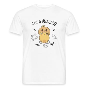 Kawaii Halloween Frog Pumpkin - Bats - Men's T-Shirt - white - Front - AI Model Male 178 dark (178cm)