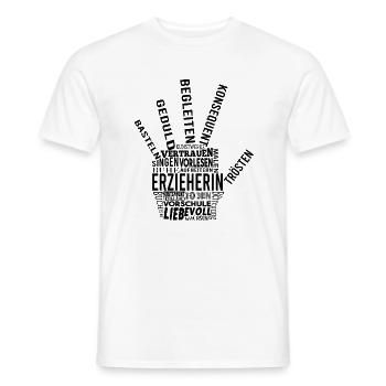 Erzieherin Shirt Wundervolle Worte - Männer T-Shirt - Weiß - Vorne - AI Model Male 178 dark (178cm)
