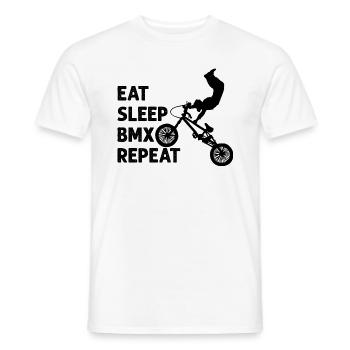 BMX Bike Gift Father and Son - Men's T-Shirt - white - Front - AI Model Male 178 dark (178cm)