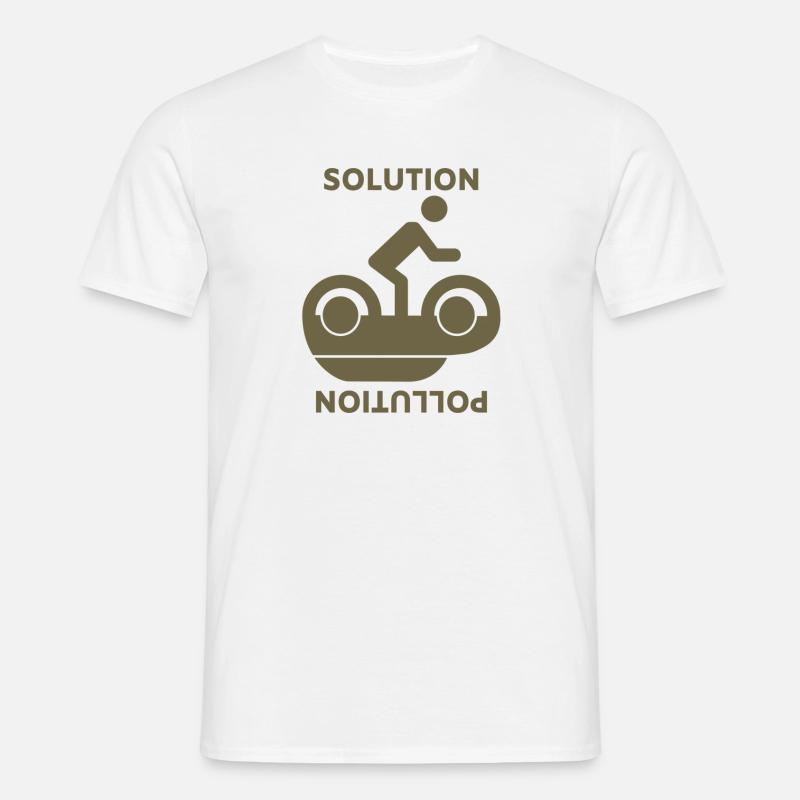 Umweltdenken (Solution Pollution) - Männer T-Shirt - Weiß